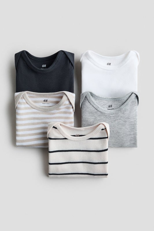 5-pack cotton bodysuits