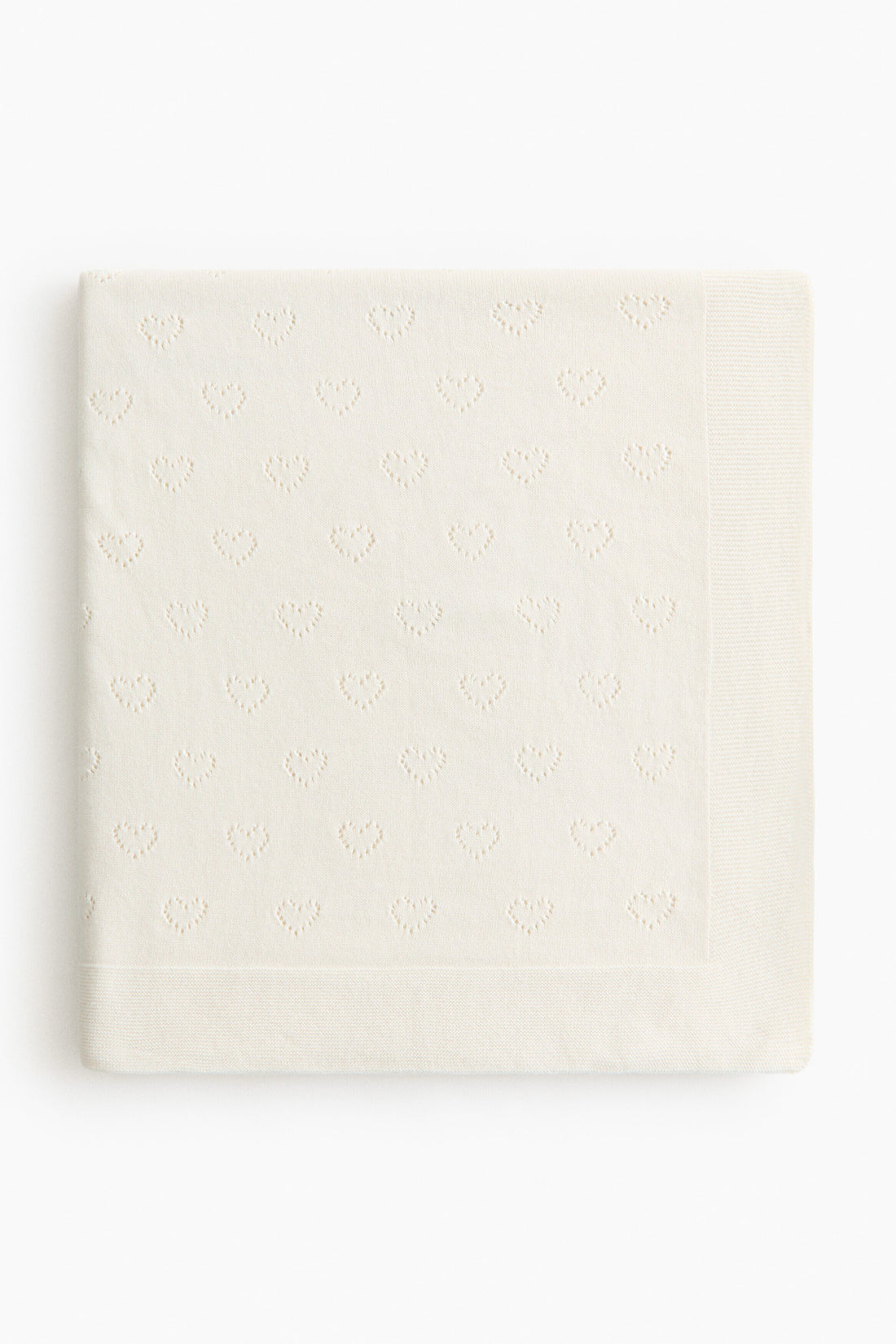 Cotton pointelle baby blanket