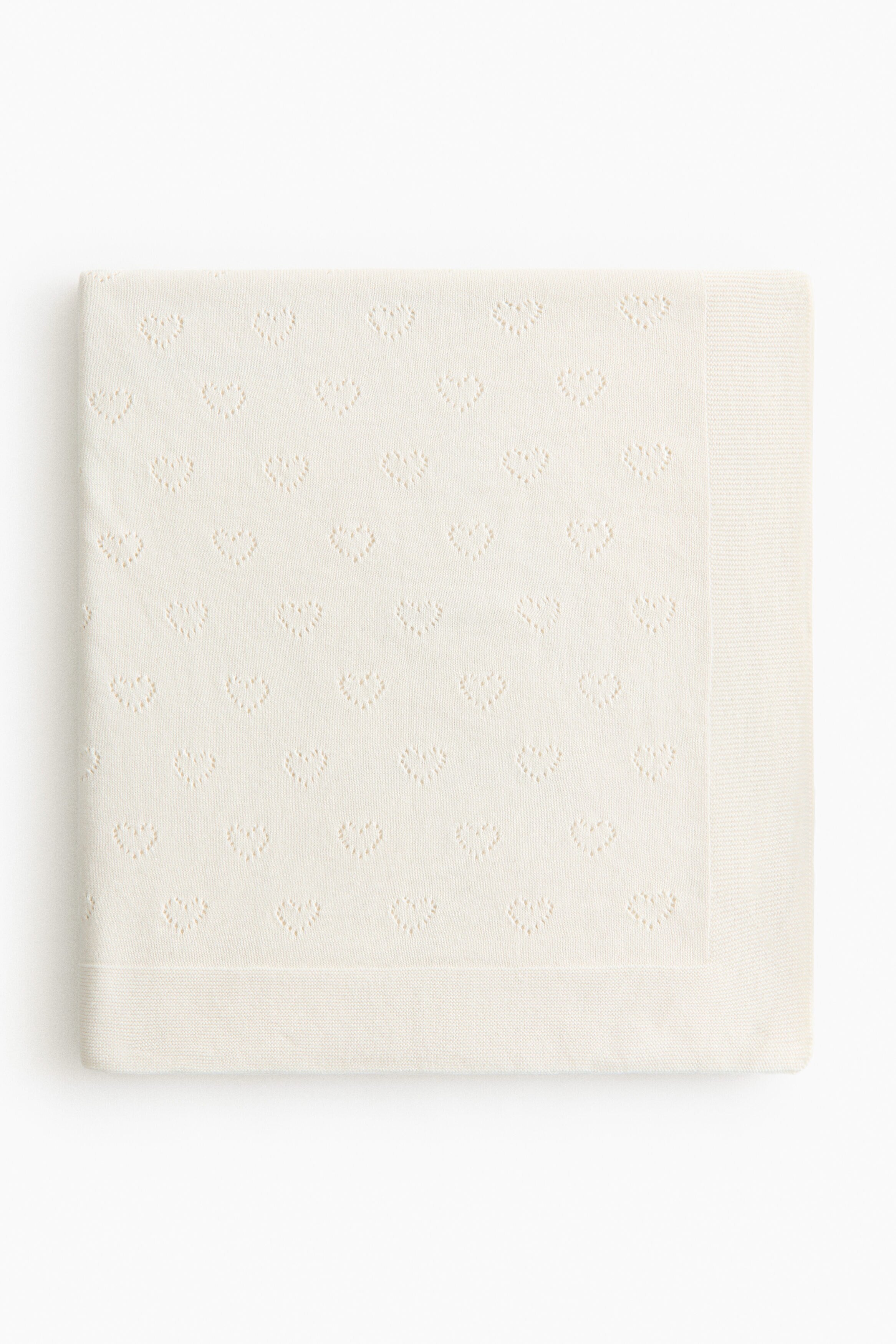 Cotton pointelle baby blanket