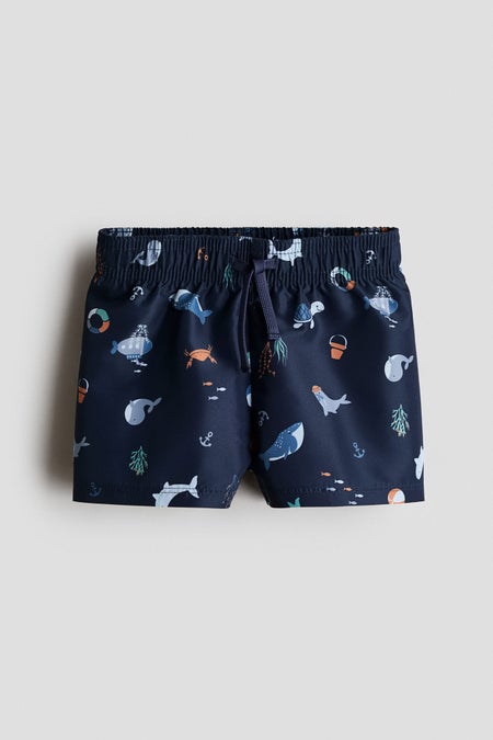 Patterned swim shorts