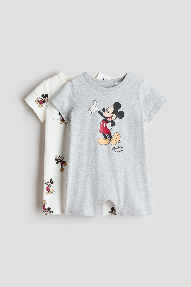 2-pack printed cotton sleepsuits Image 1 of 2