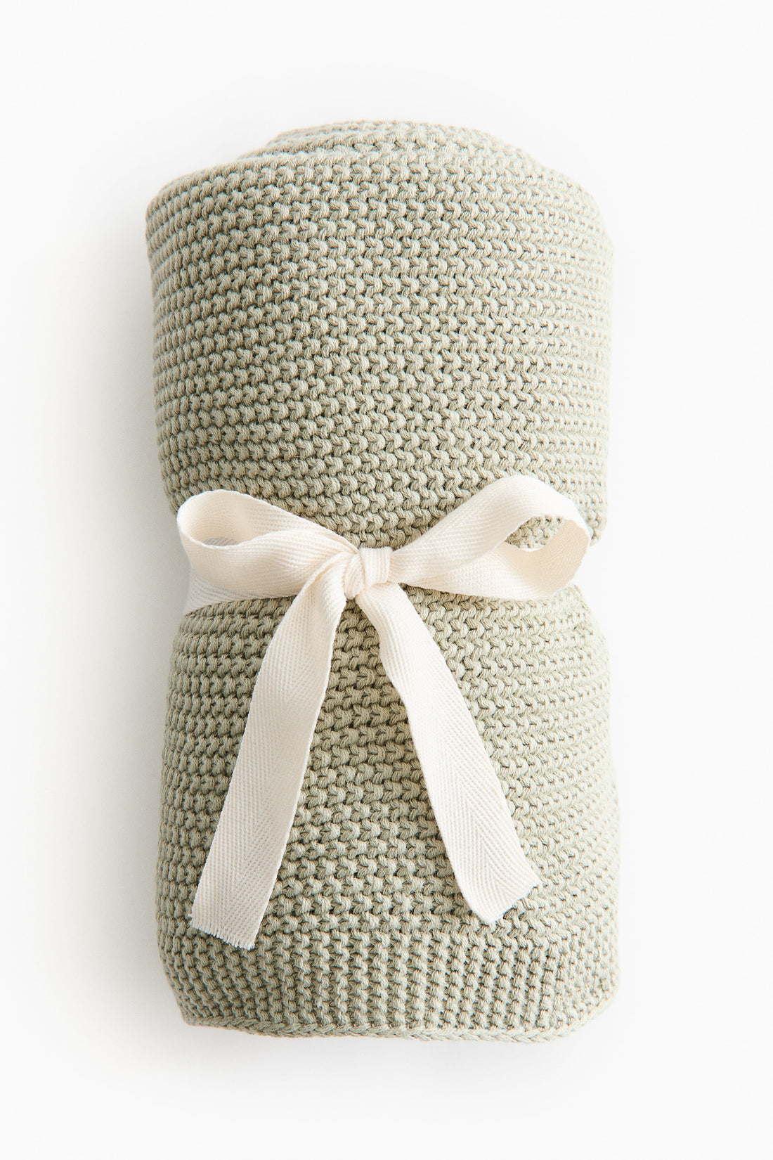 Moss-stitched cotton blanket