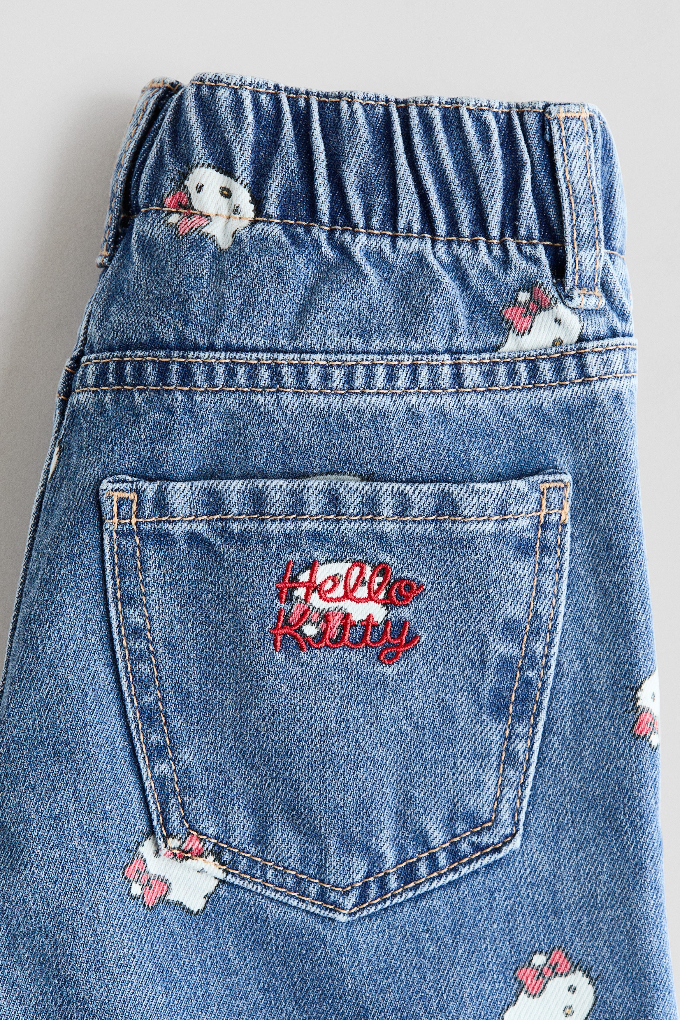 Printed Wide Leg Jeans