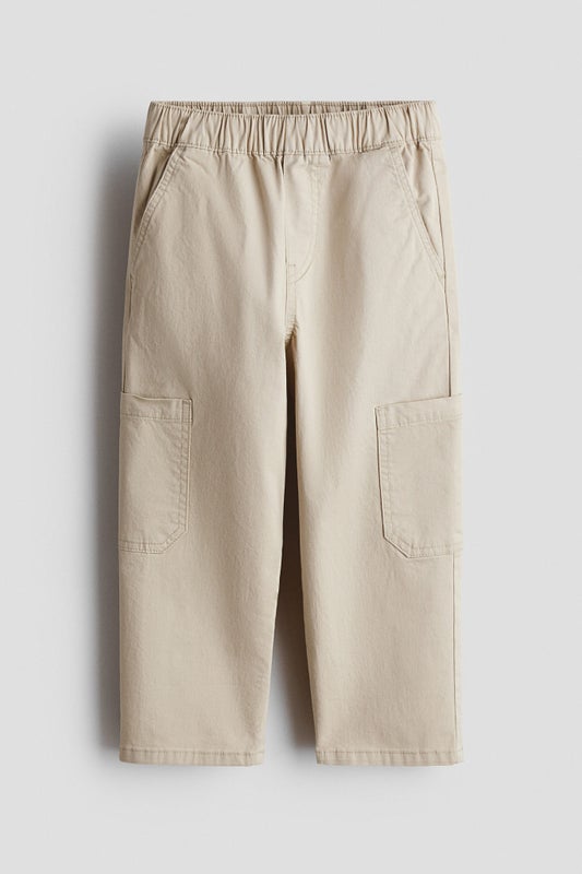 Cotton twill cargo joggers