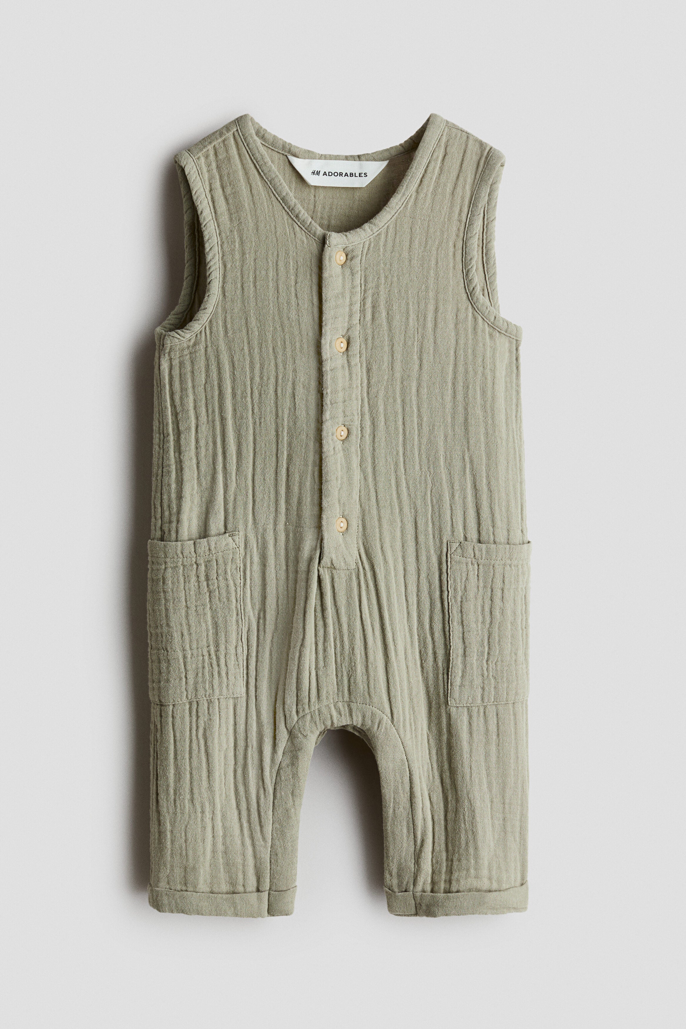 Cotton muslin romper suit - 2Y
