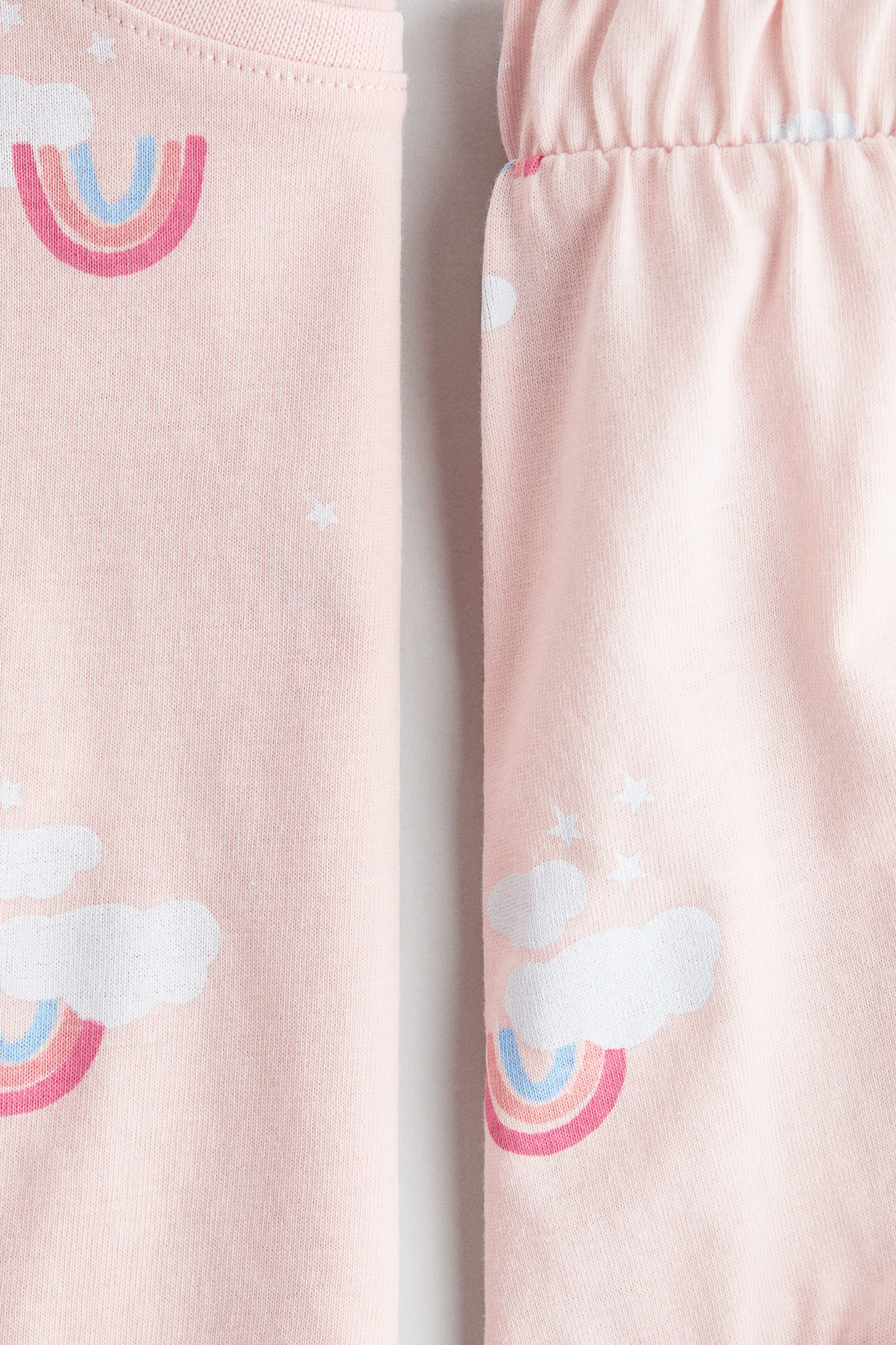 Frill-trimmed printed pyjamas