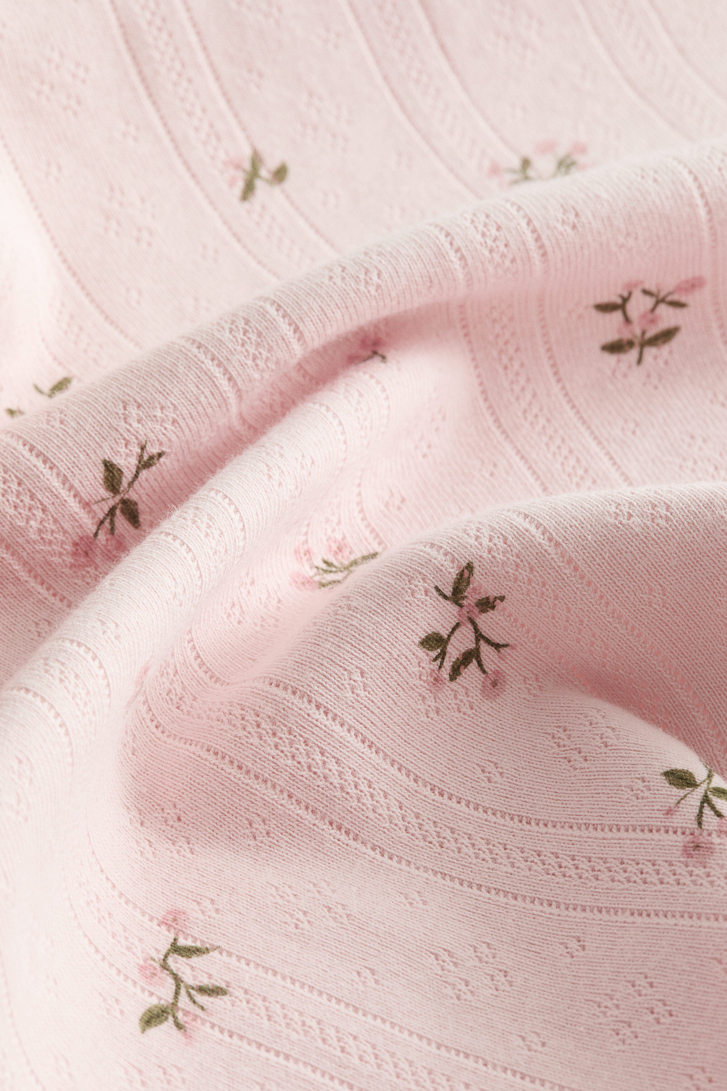 Pointelle-knit baby blanket