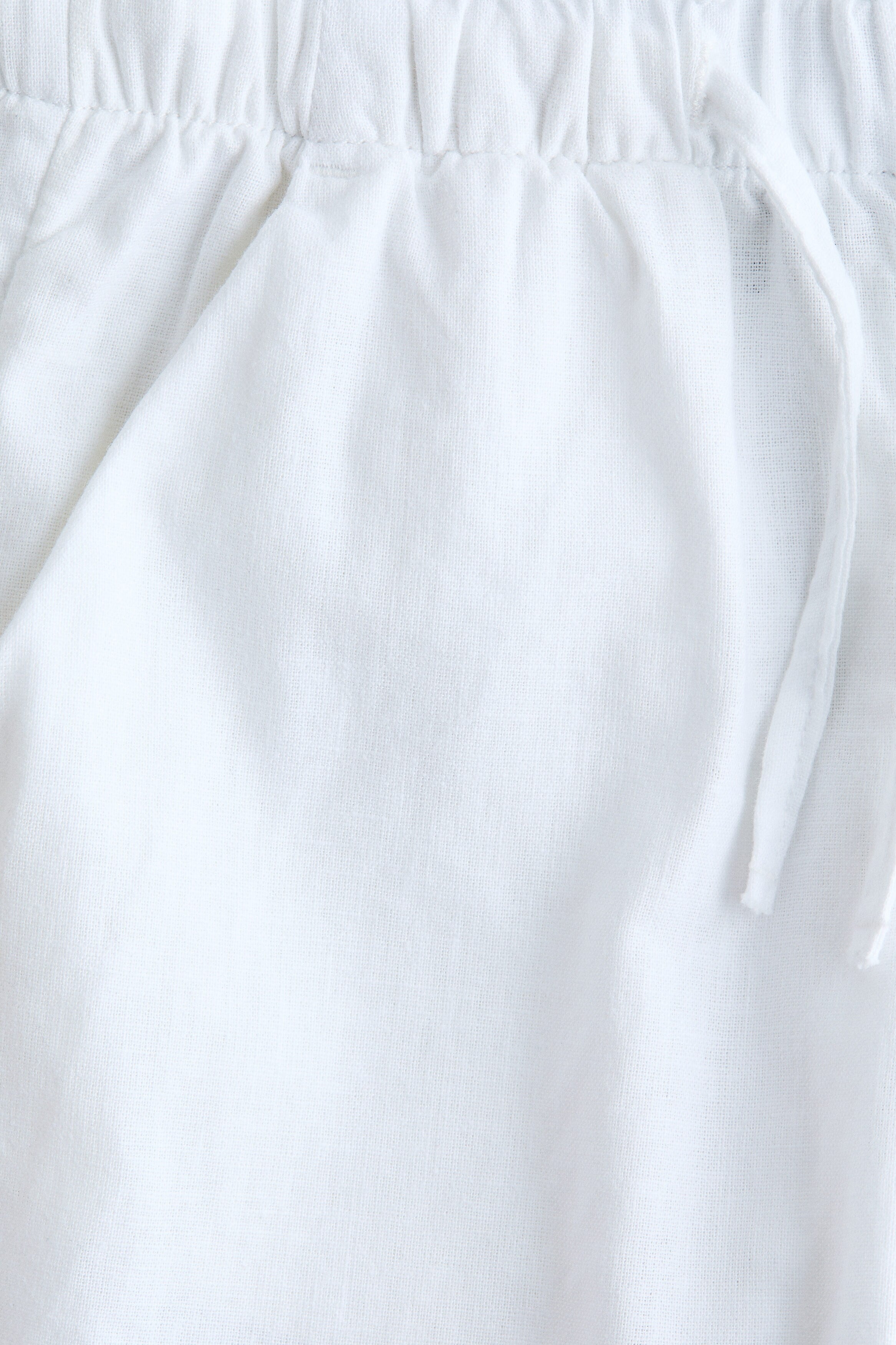 Linen-blend drawstring trousers