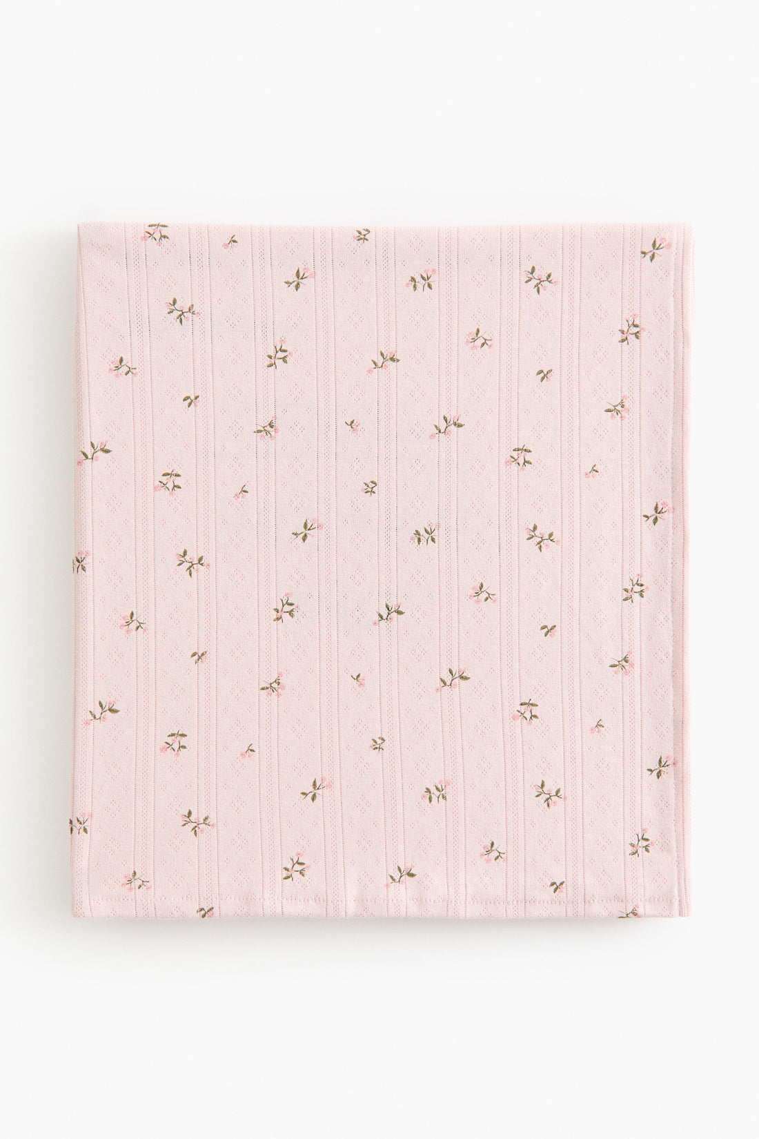 Pointelle-knit baby blanket
