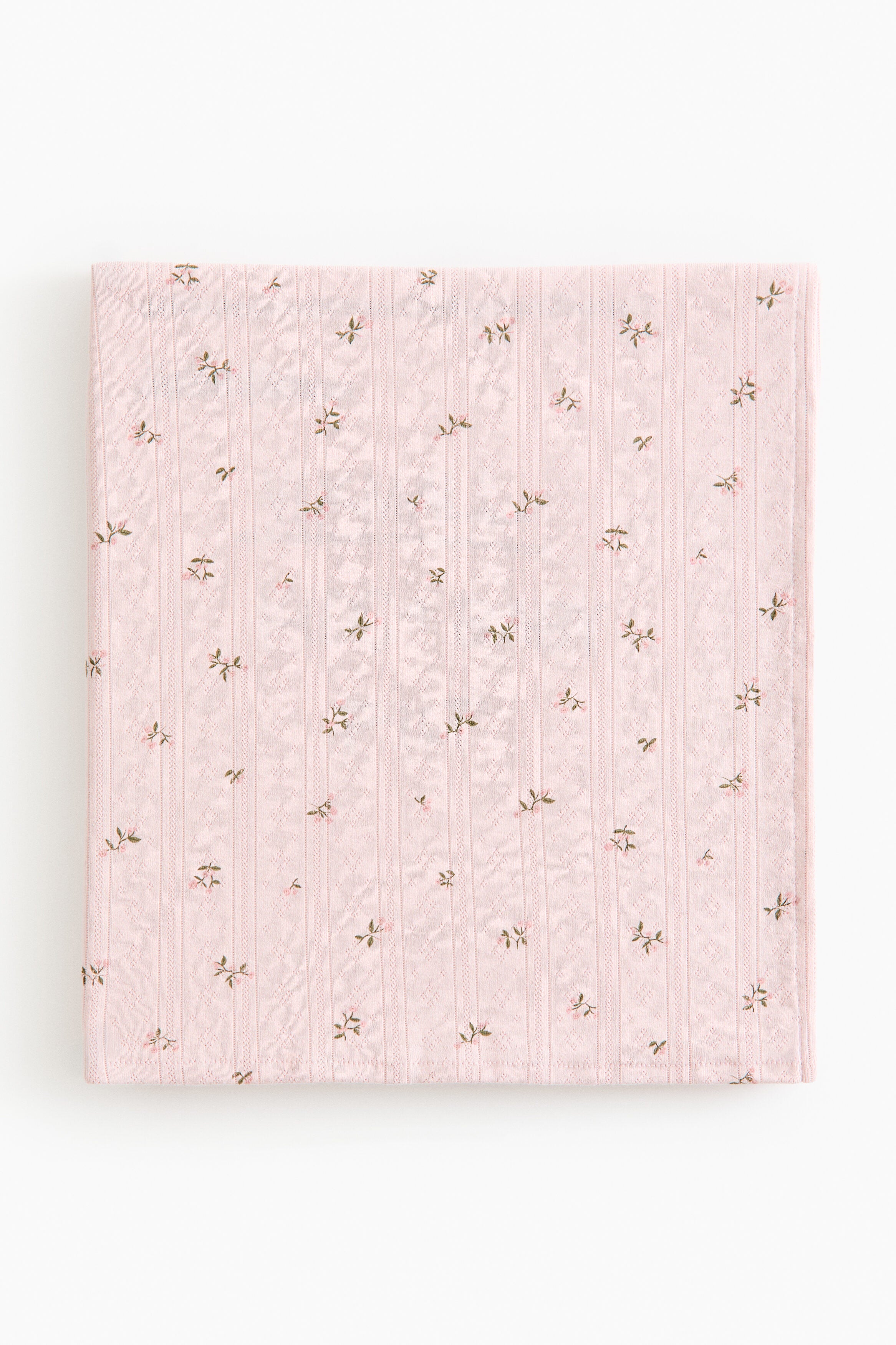 Pointelle-knit baby blanket