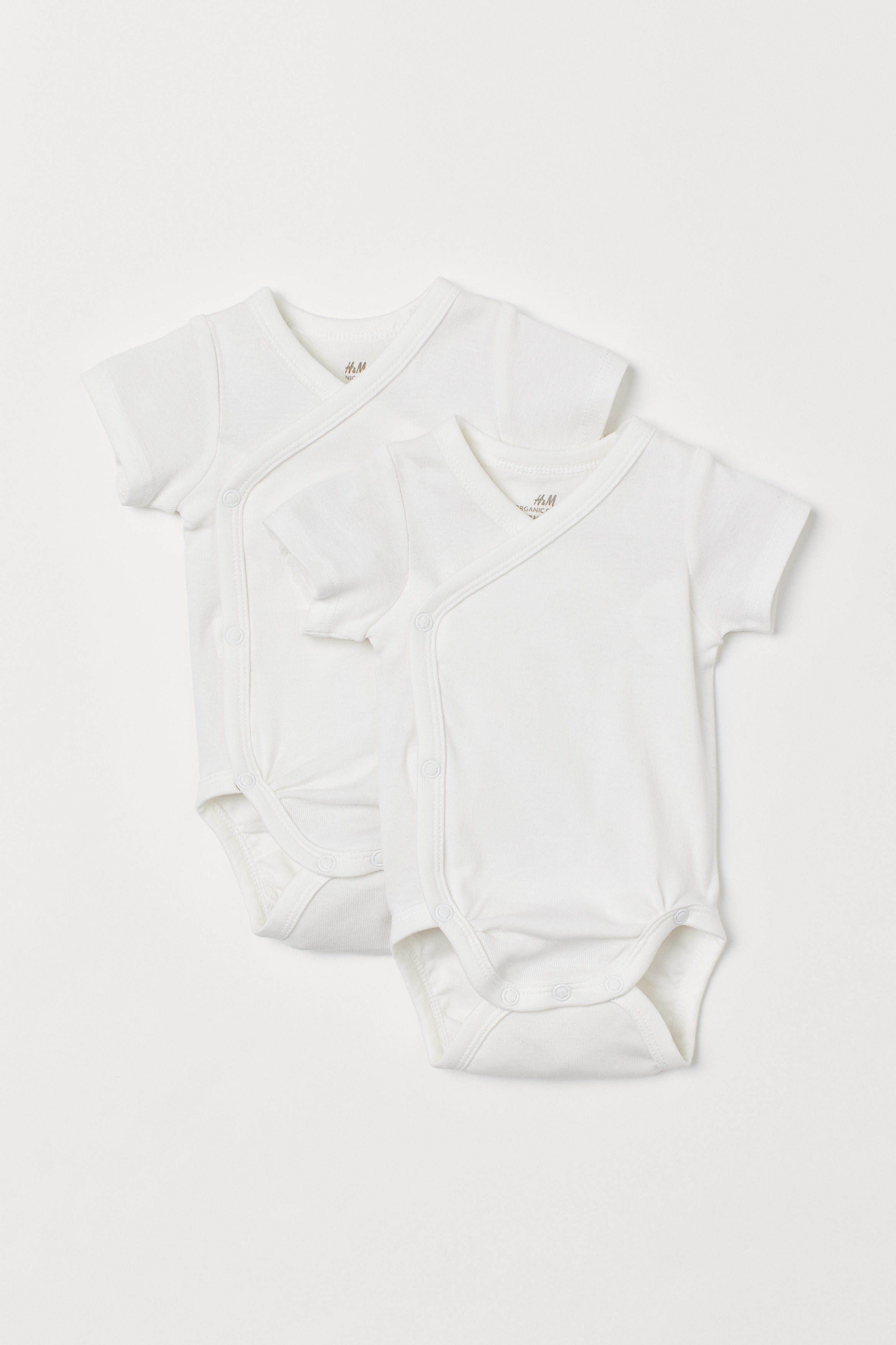 2-pack short-sleeved bodysuits - White 0 / 0-1 Months