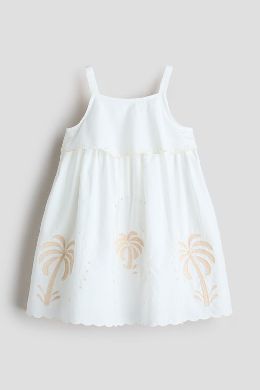 Embroidered strappy dress