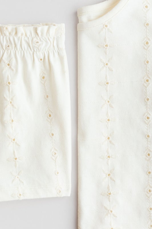2-piece broderie anglaise set