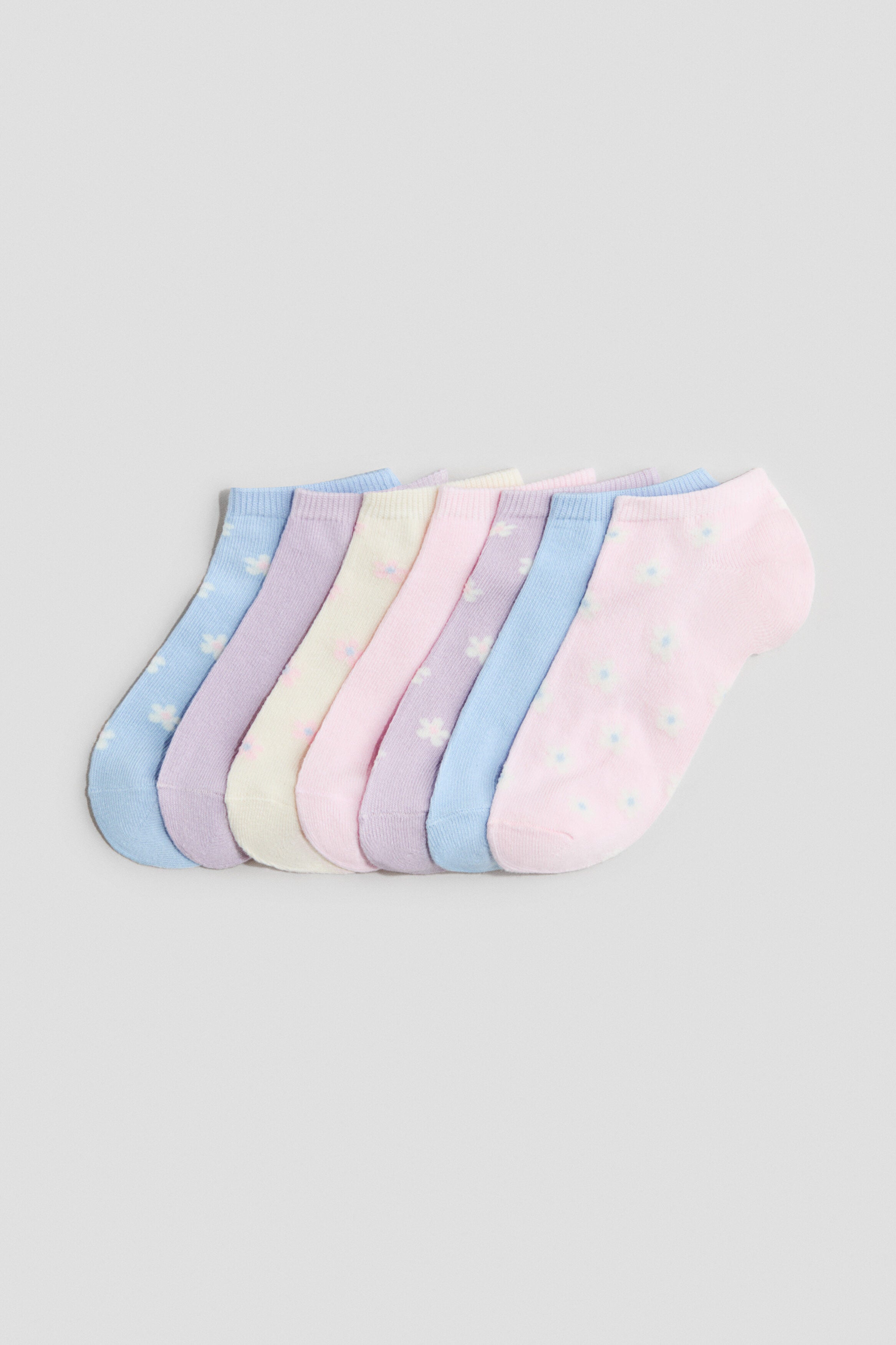 7-pack trainer socks - Light Blue Floral 1 / 1.5-3.5