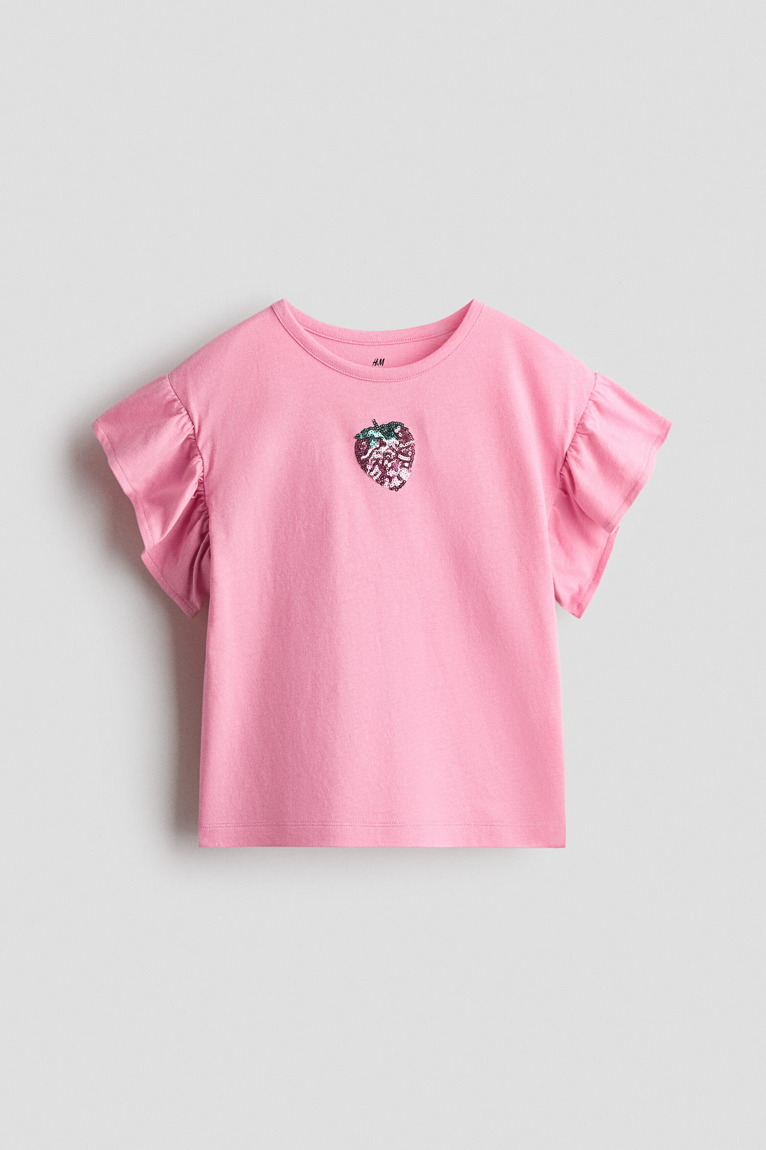 Appliquéd top - Pink Strawberry / 8-10 Years