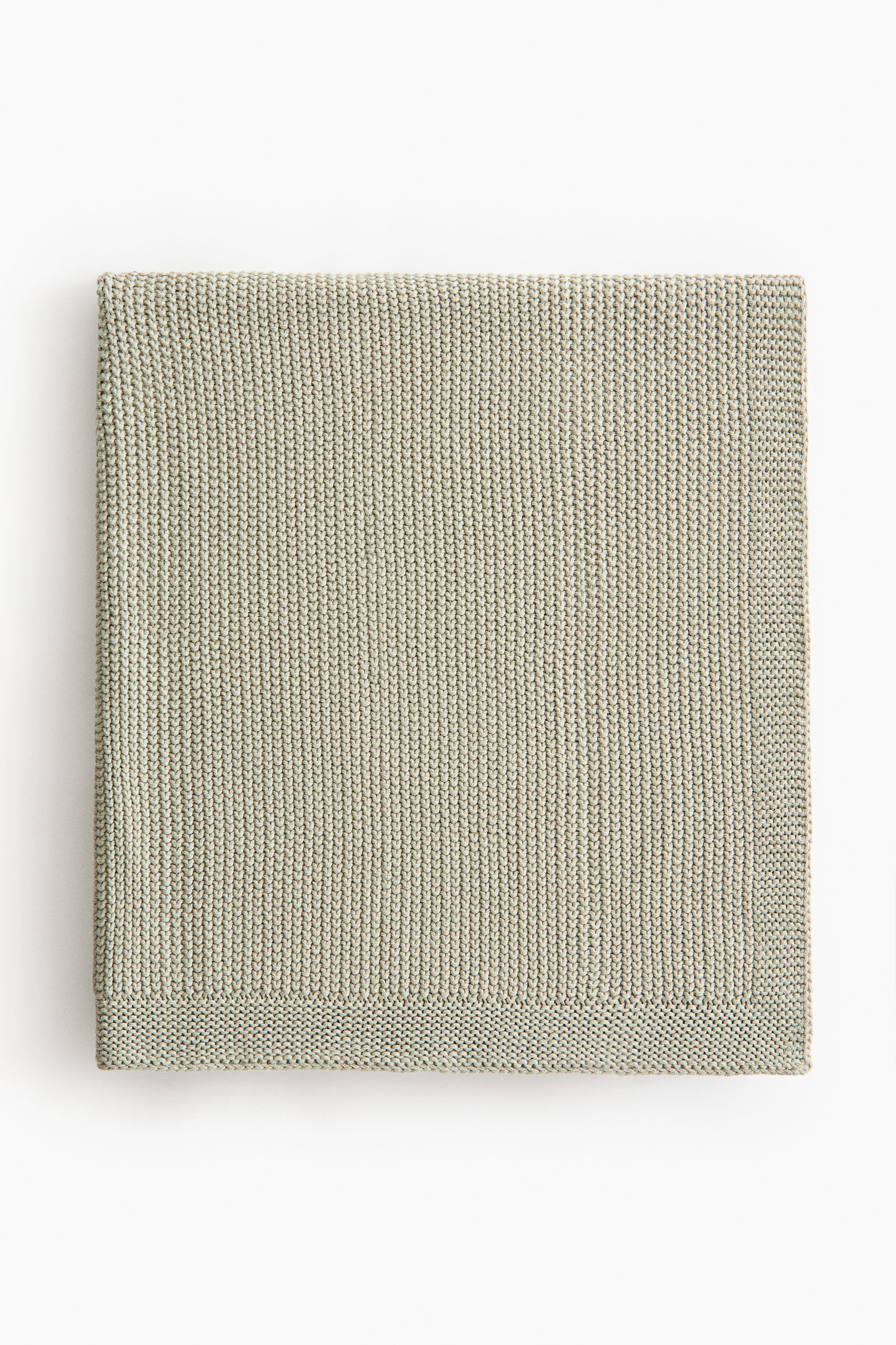 Moss-stitched cotton blanket