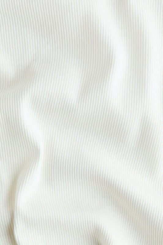 Overlocked ribbed T-shirt
