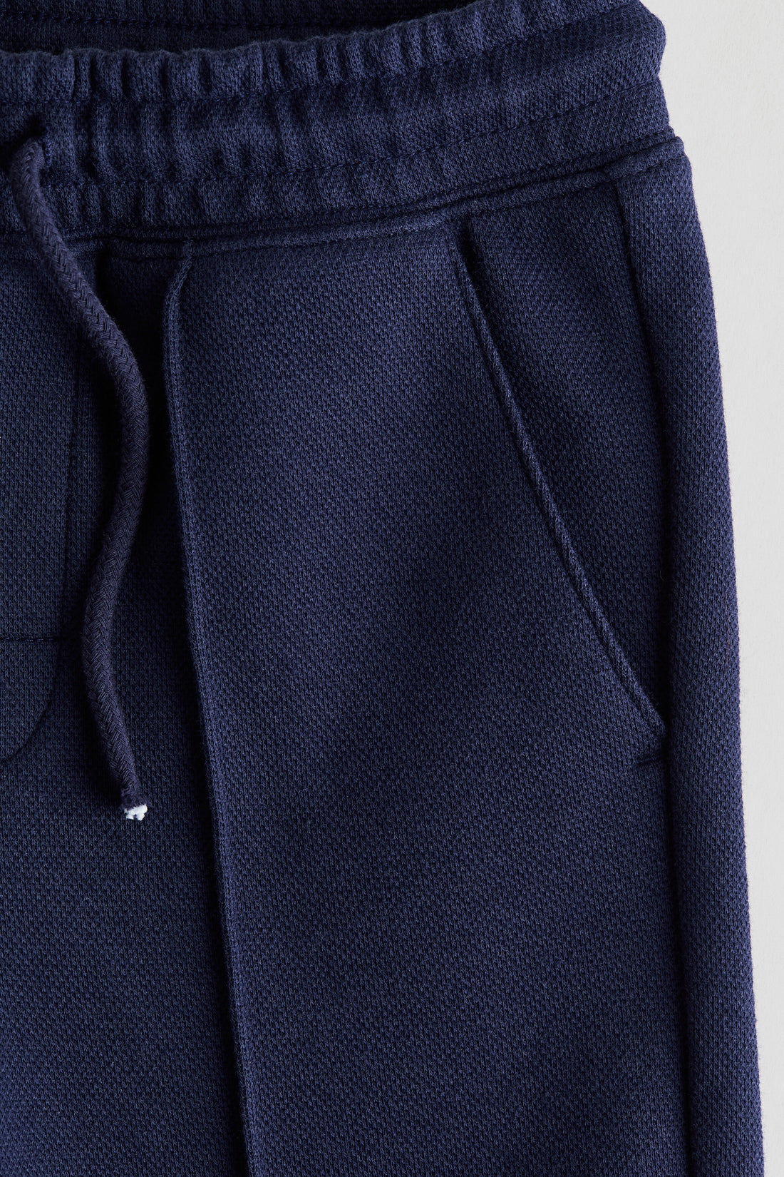 Piqué drawstring shorts
