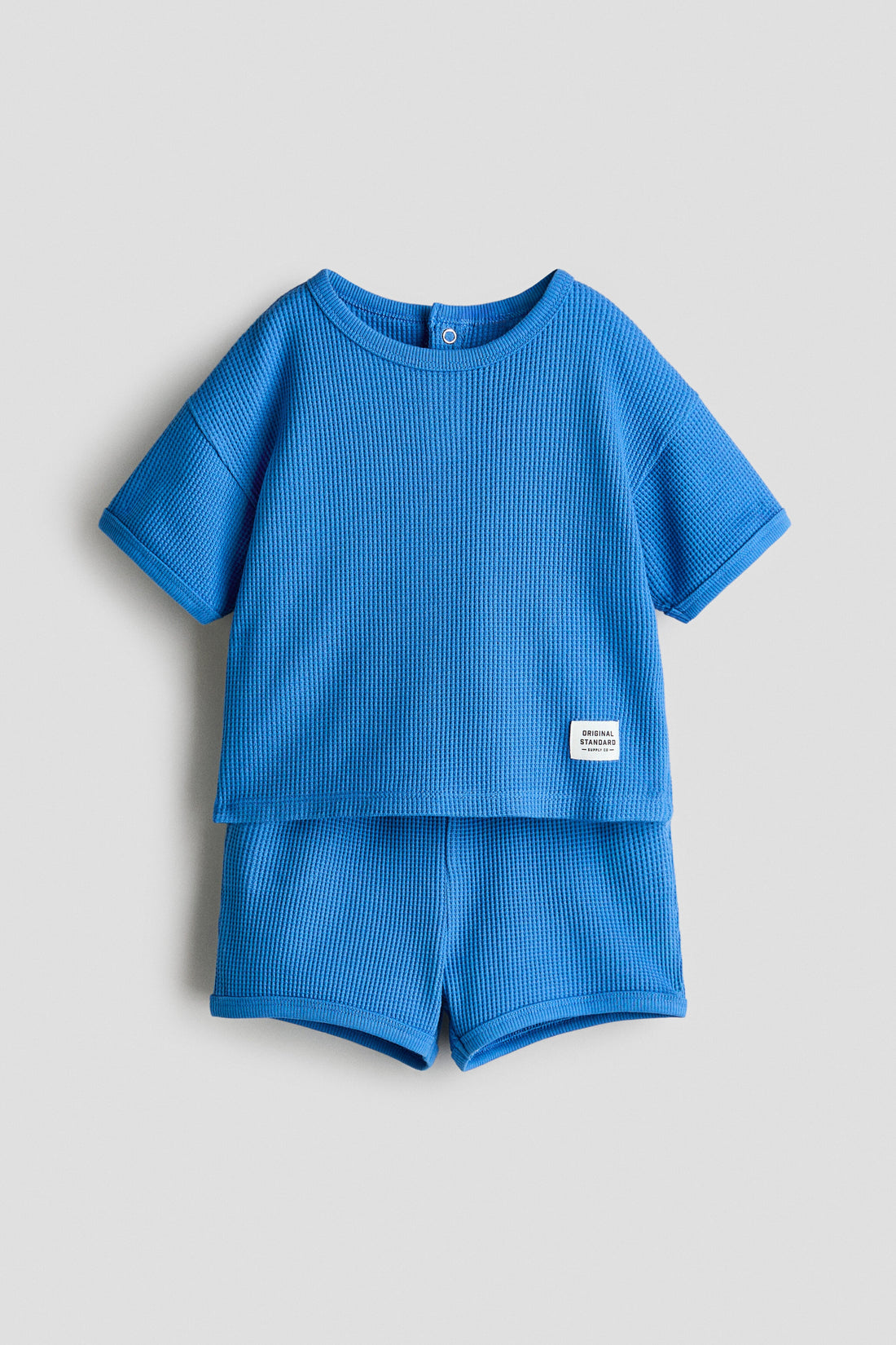 2-piece waffled cotton set - Blue / 1.5-2 Years