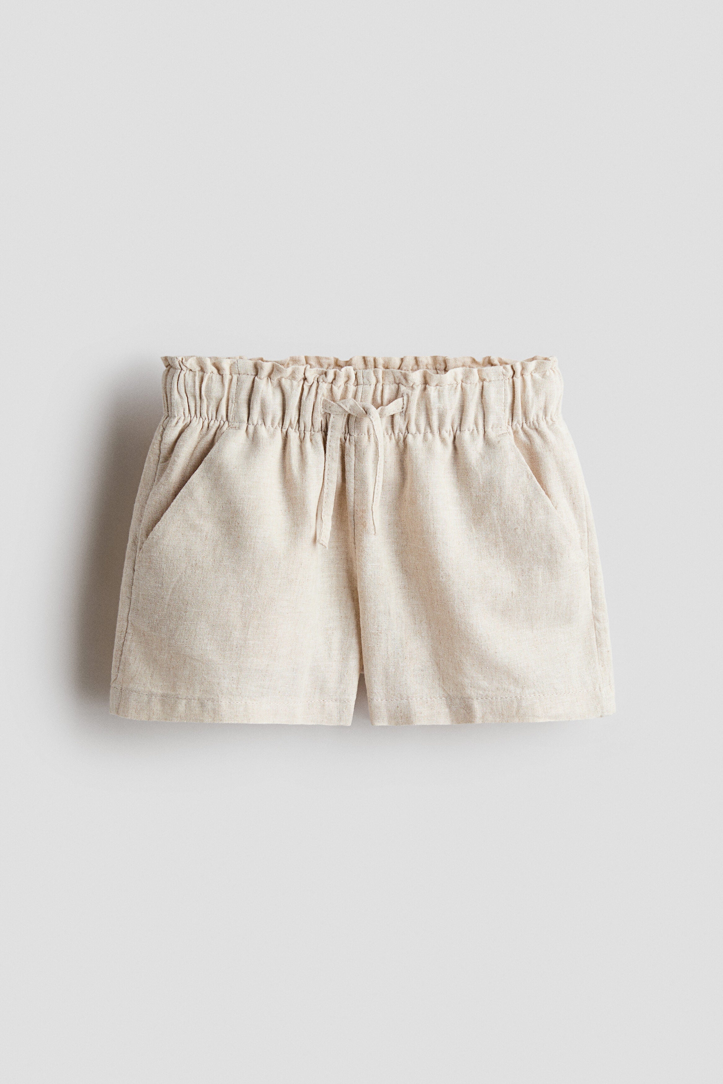 Linen-blend shorts - Light Beige 18 / 1.5-2 Years