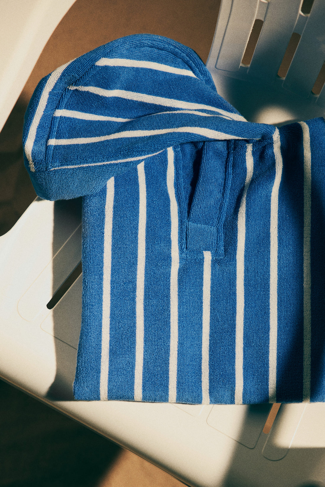 Appliquéd baby towel cape - Blue Miffy