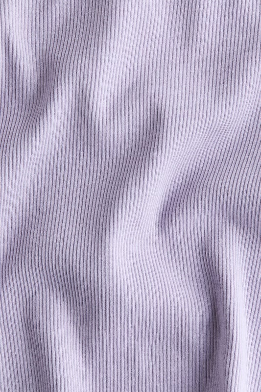 Overlocked ribbed T-shirt