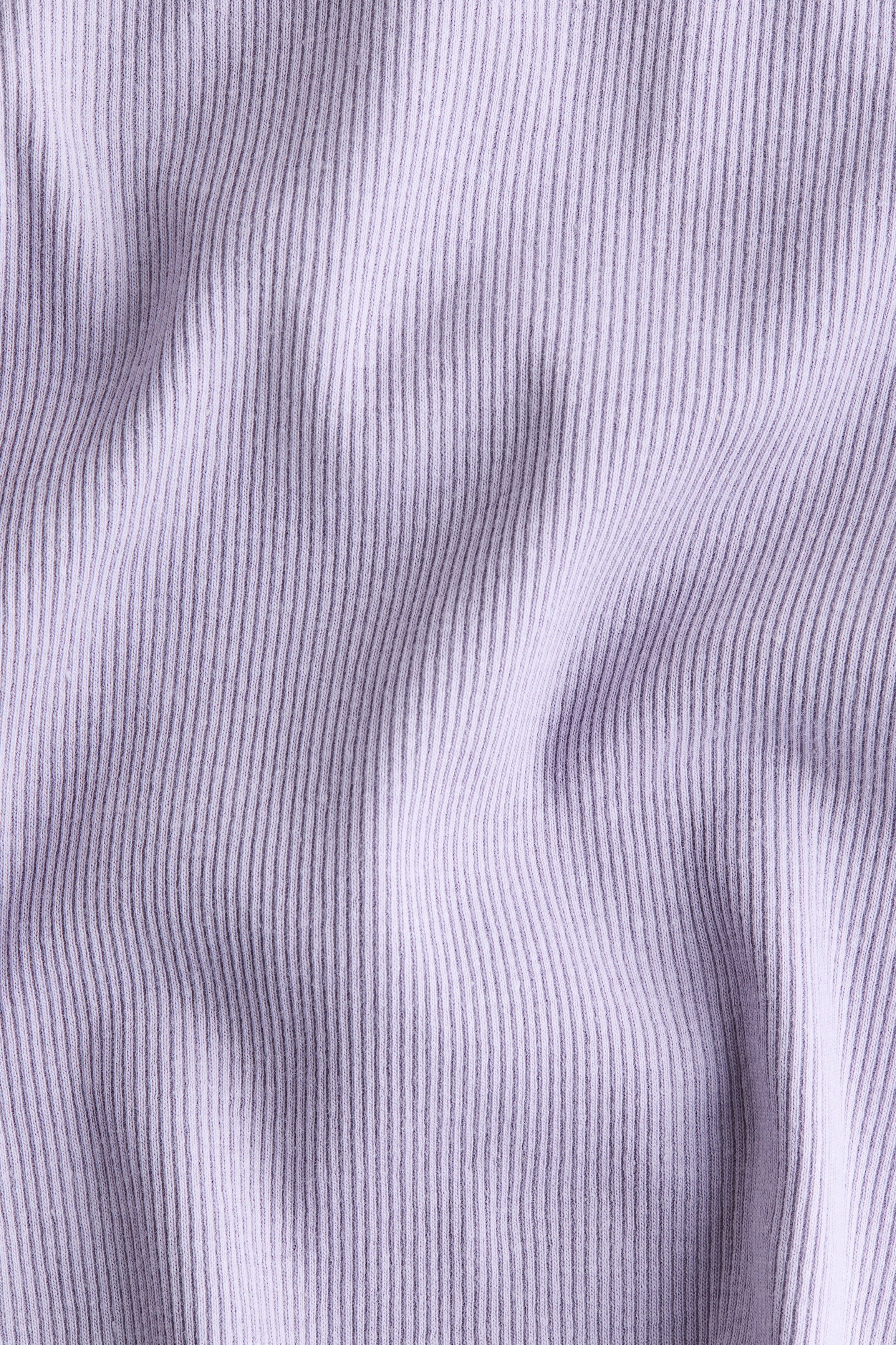 Overlocked ribbed T-shirt