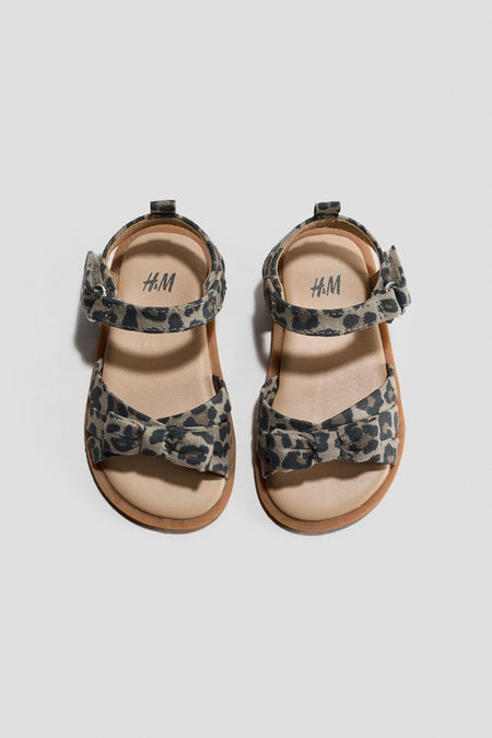 Appliquéd strappy sandals