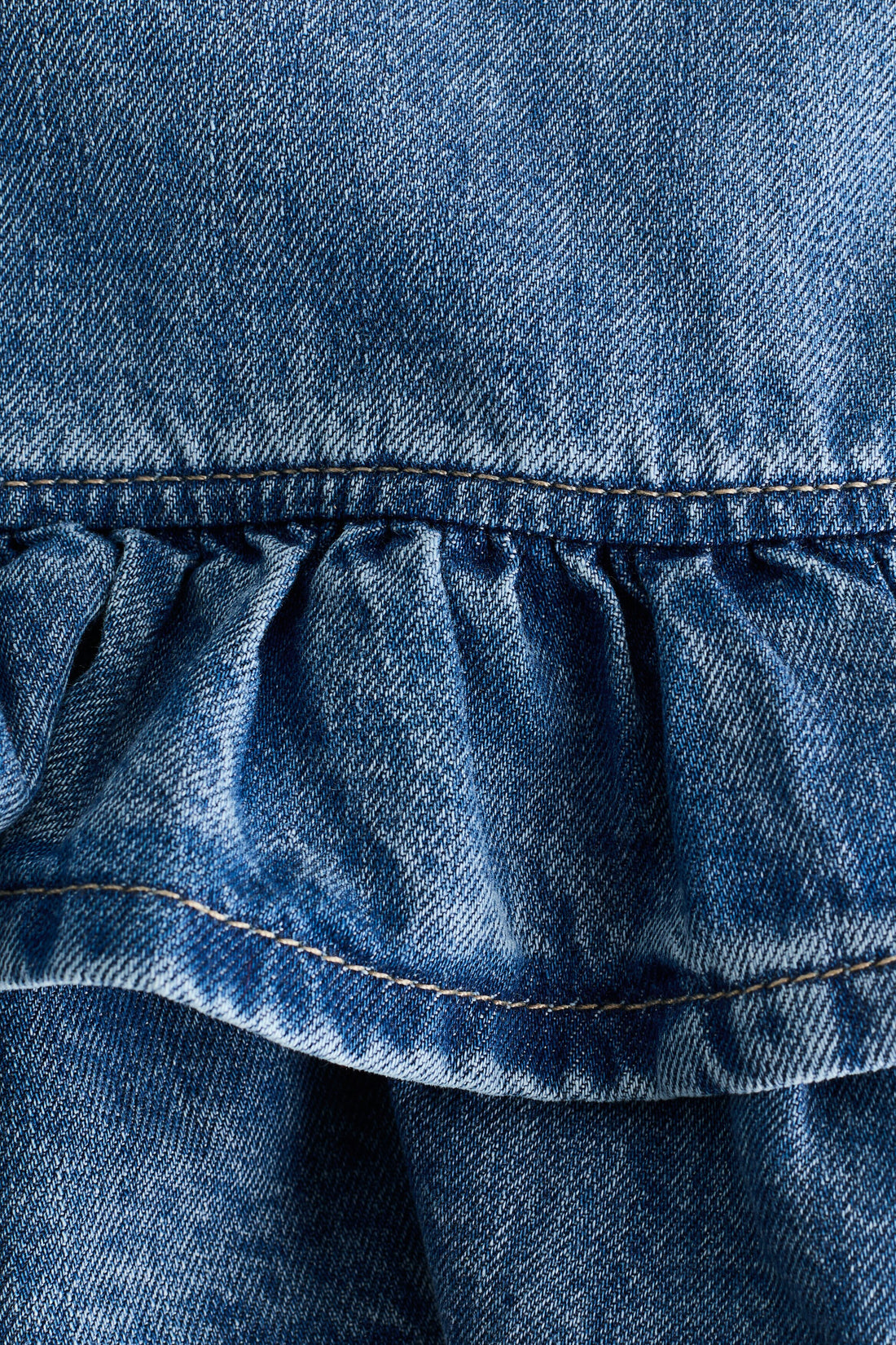 Bow-detail denim dress