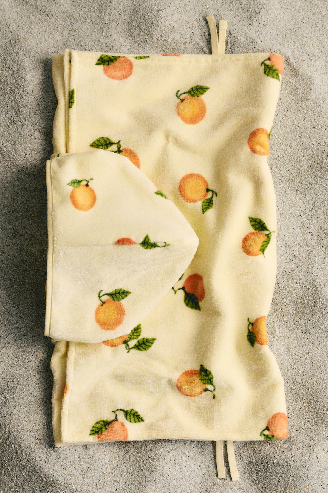 Baby poncho towel - Light Yellow Oranges