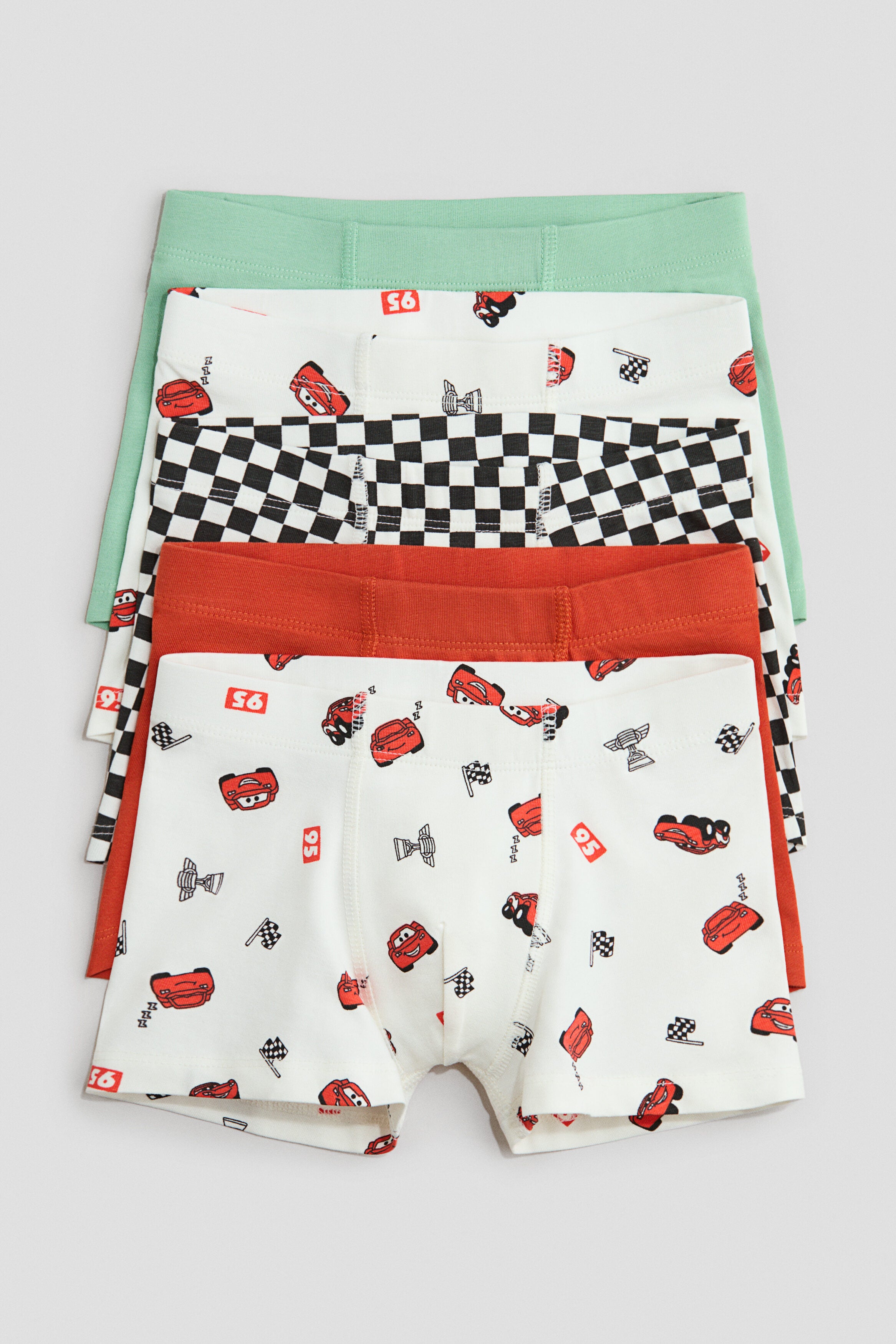 5-pack boxer shorts - Cream Cars / 8-10 Years