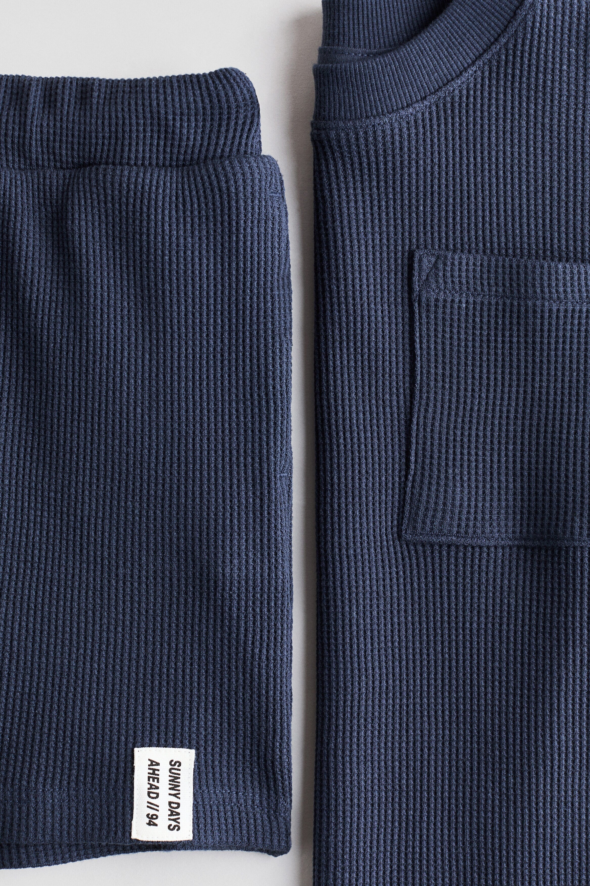 2-piece waffled cotton set