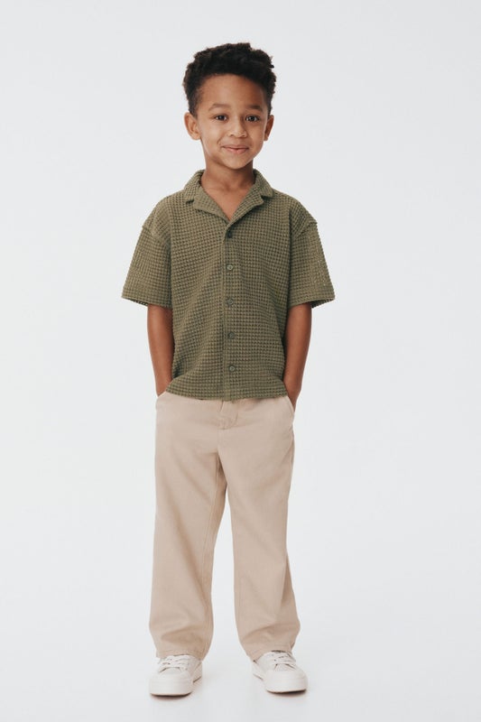 Loose-fit twill chinos