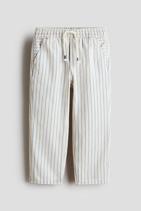 Twill pull-on trousers