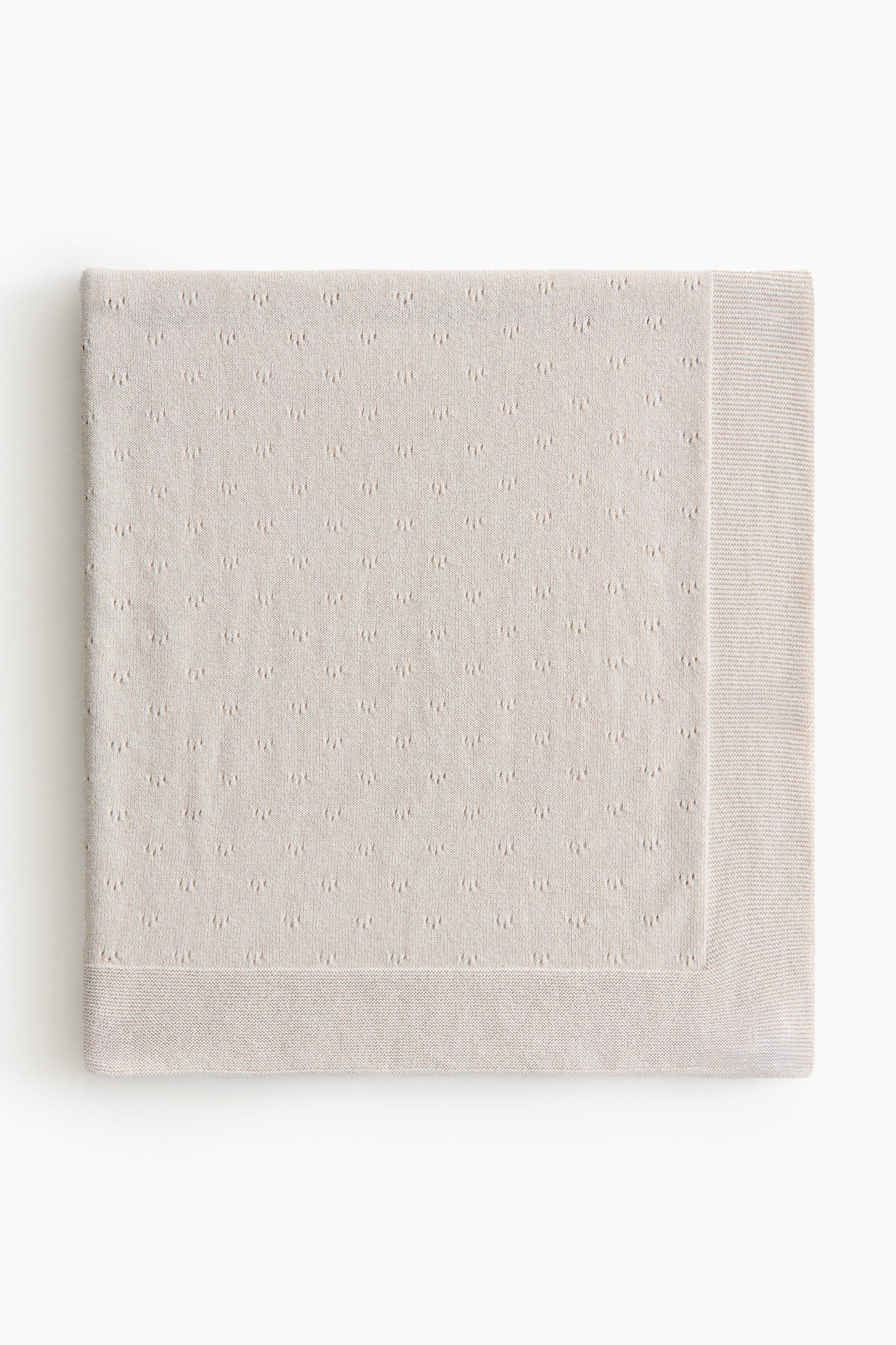 Cotton pointelle baby blanket