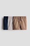 3-pack cotton shorts