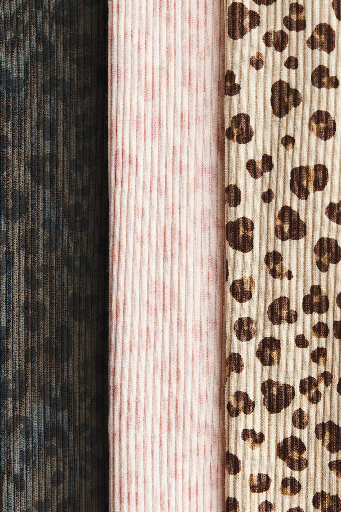 3-pack ribbed cotton leggings