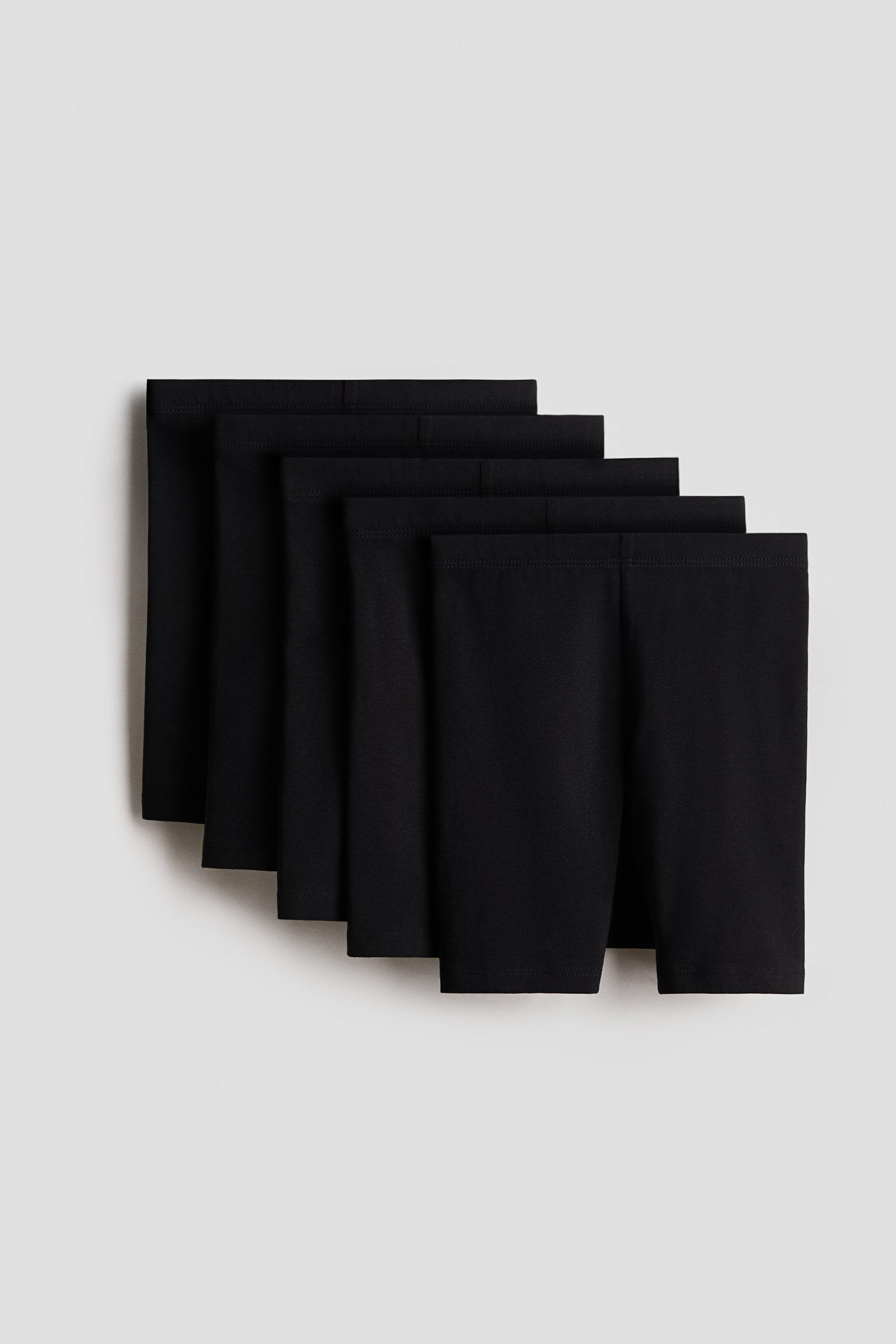 5-pack cotton cycling shorts - Black 0 / 1.5-2 Years