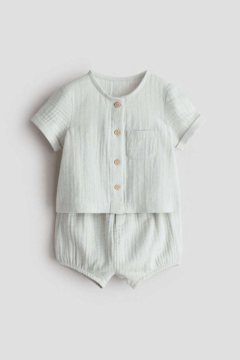 2-piece cotton muslin set Image 1 of 3