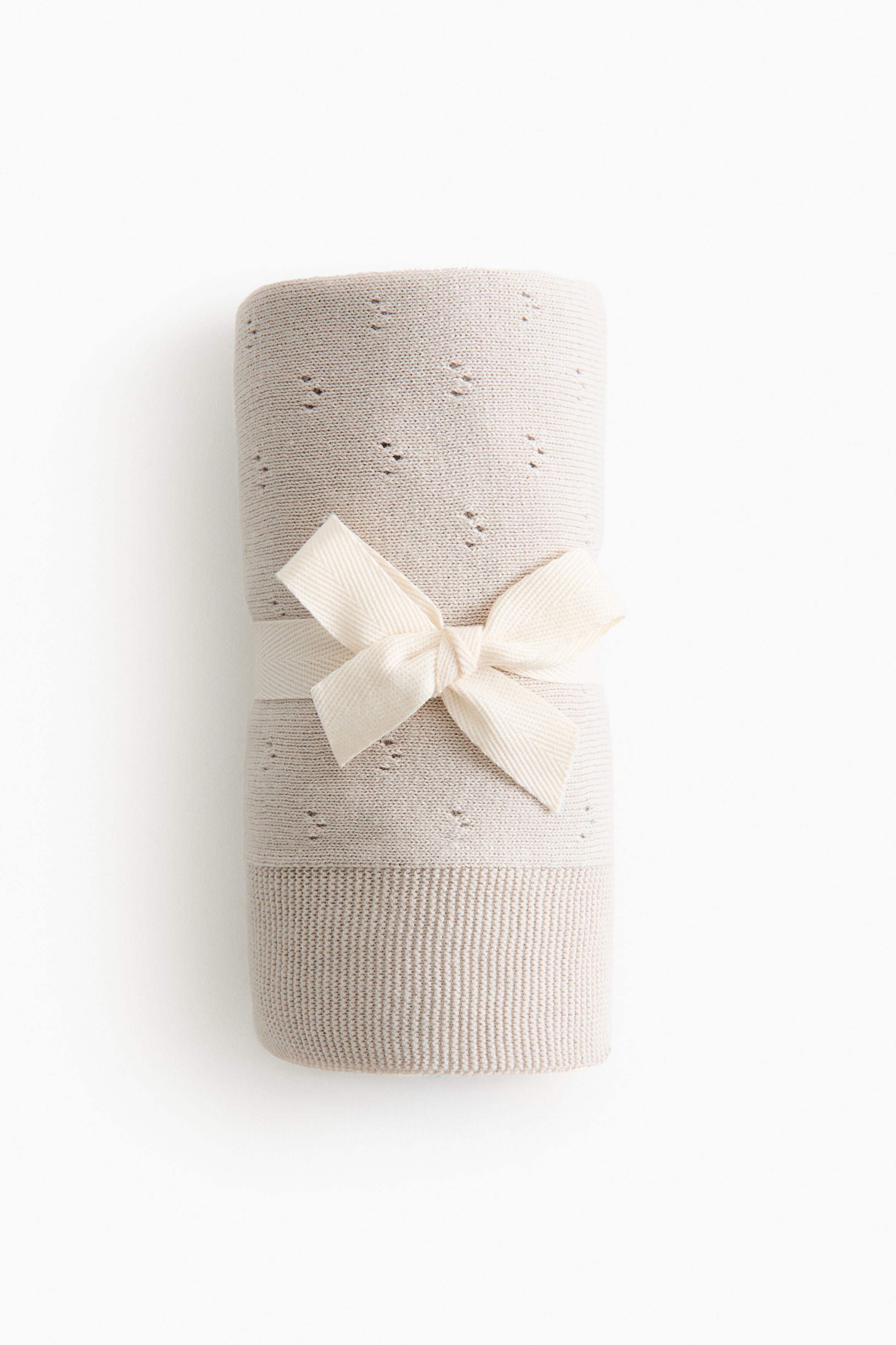 Cotton pointelle baby blanket