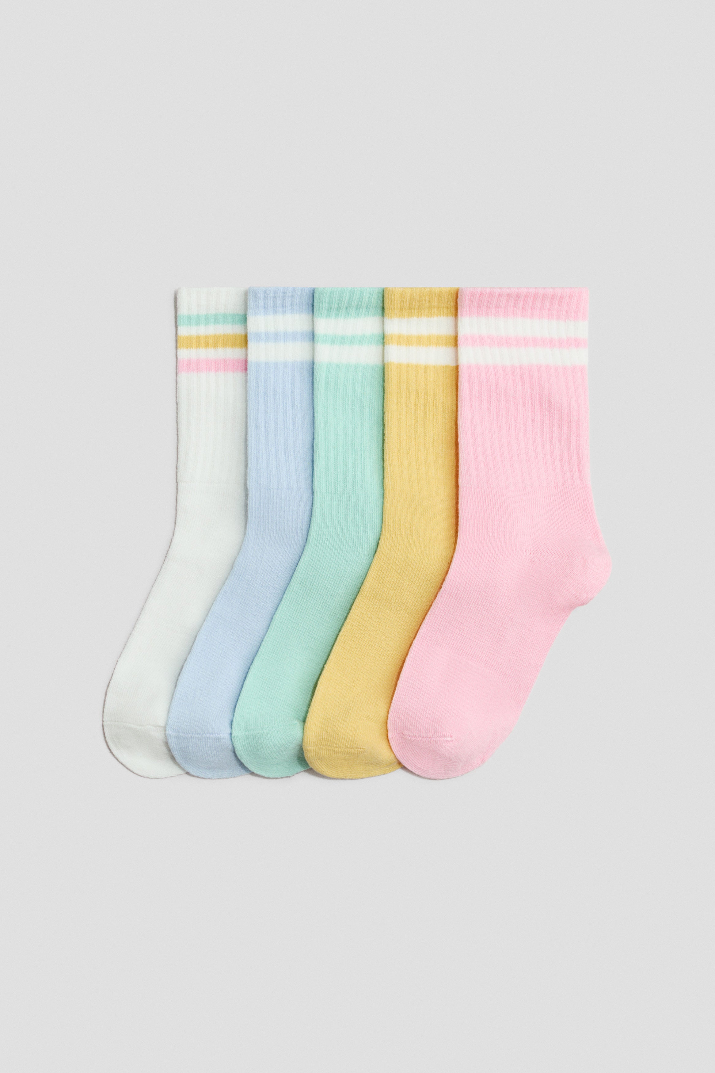 5-pack socks - Pink Mint Green / 22-24