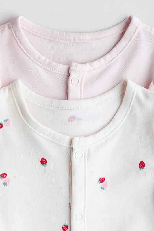 2-pack cotton sleepsuits
