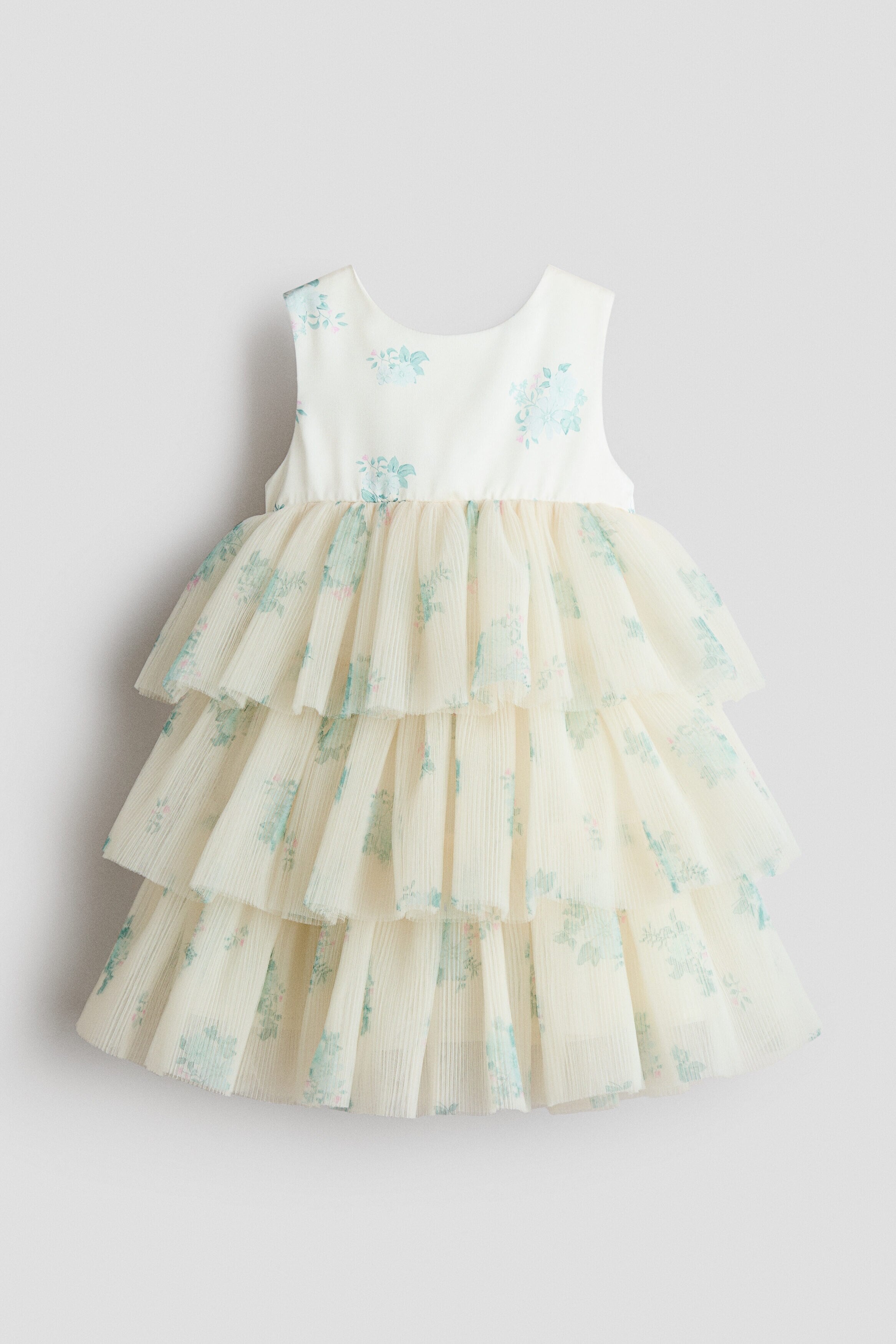 Tiered tulle-skirt dress