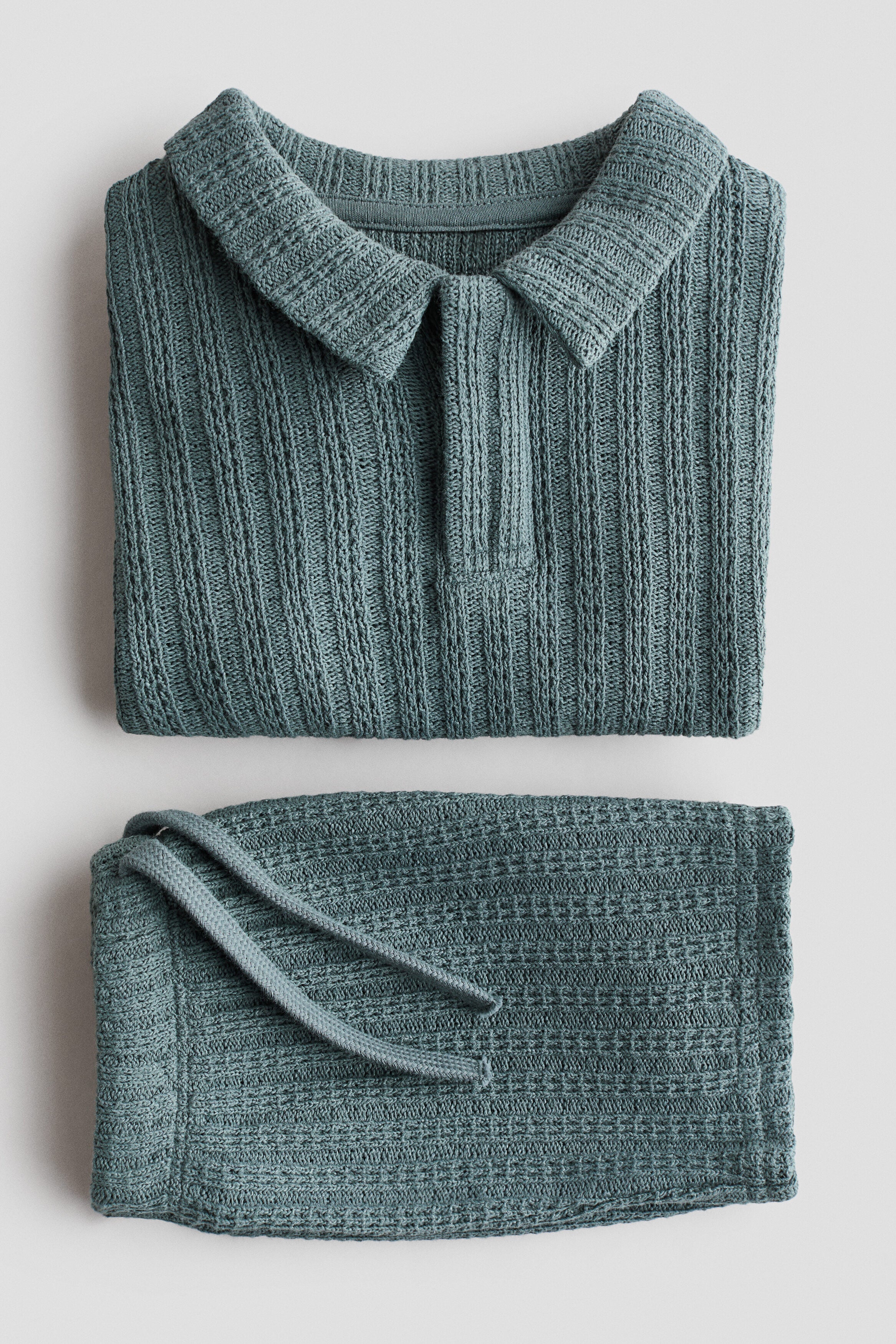 2-piece pointelle-knit set
