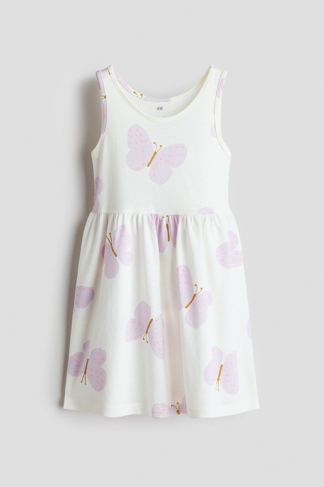 Patterned cotton dress - White Butterflies 4 / 1.5-2 Years