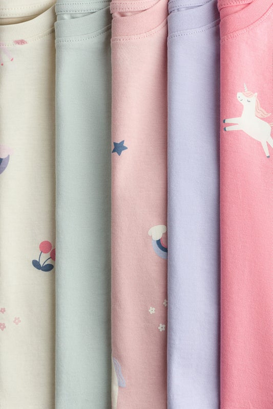 5-pack cotton T-shirts
