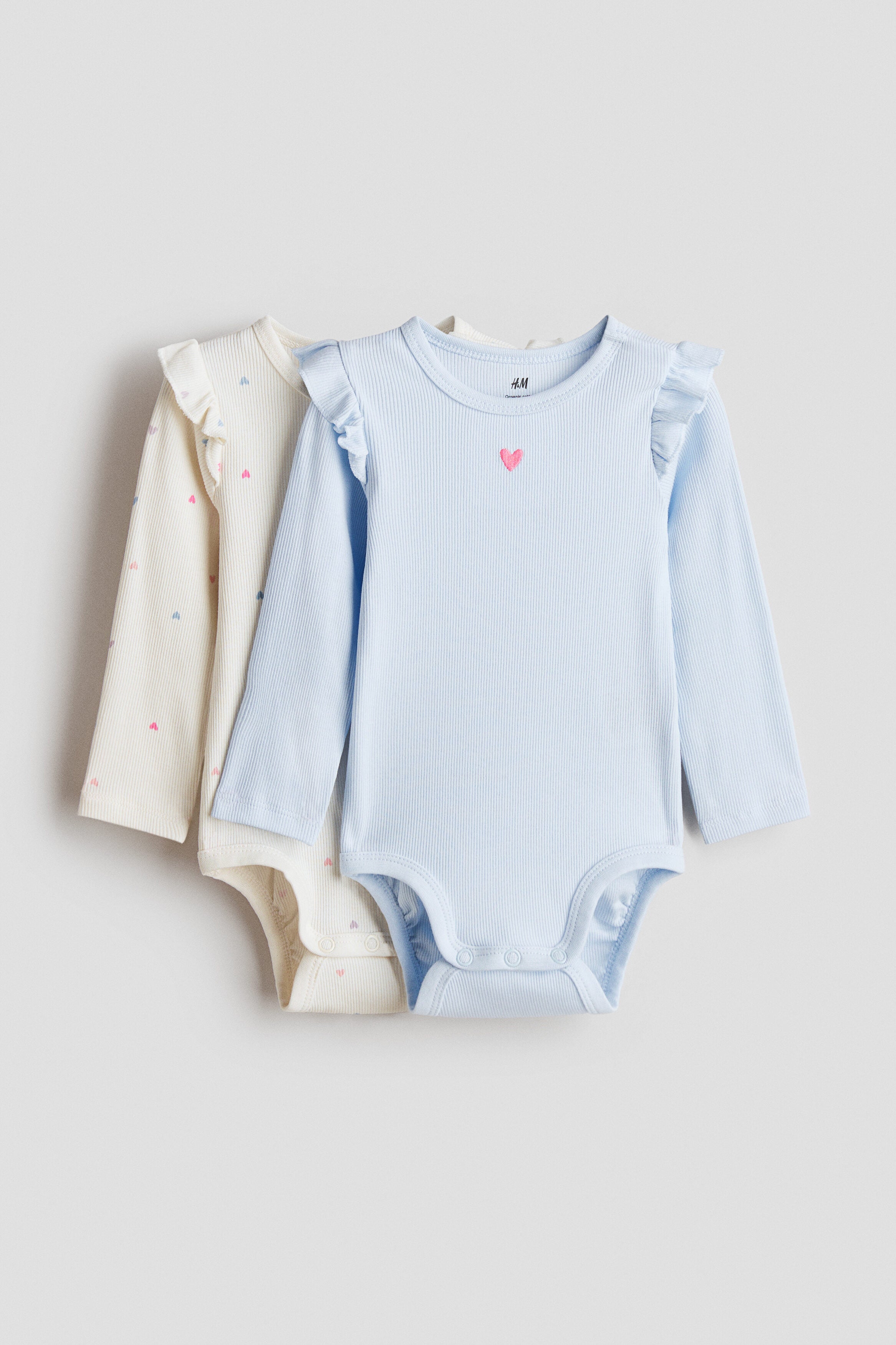 2-pack cotton bodysuits - Light Beige Giraffe / 1.5-2 Years