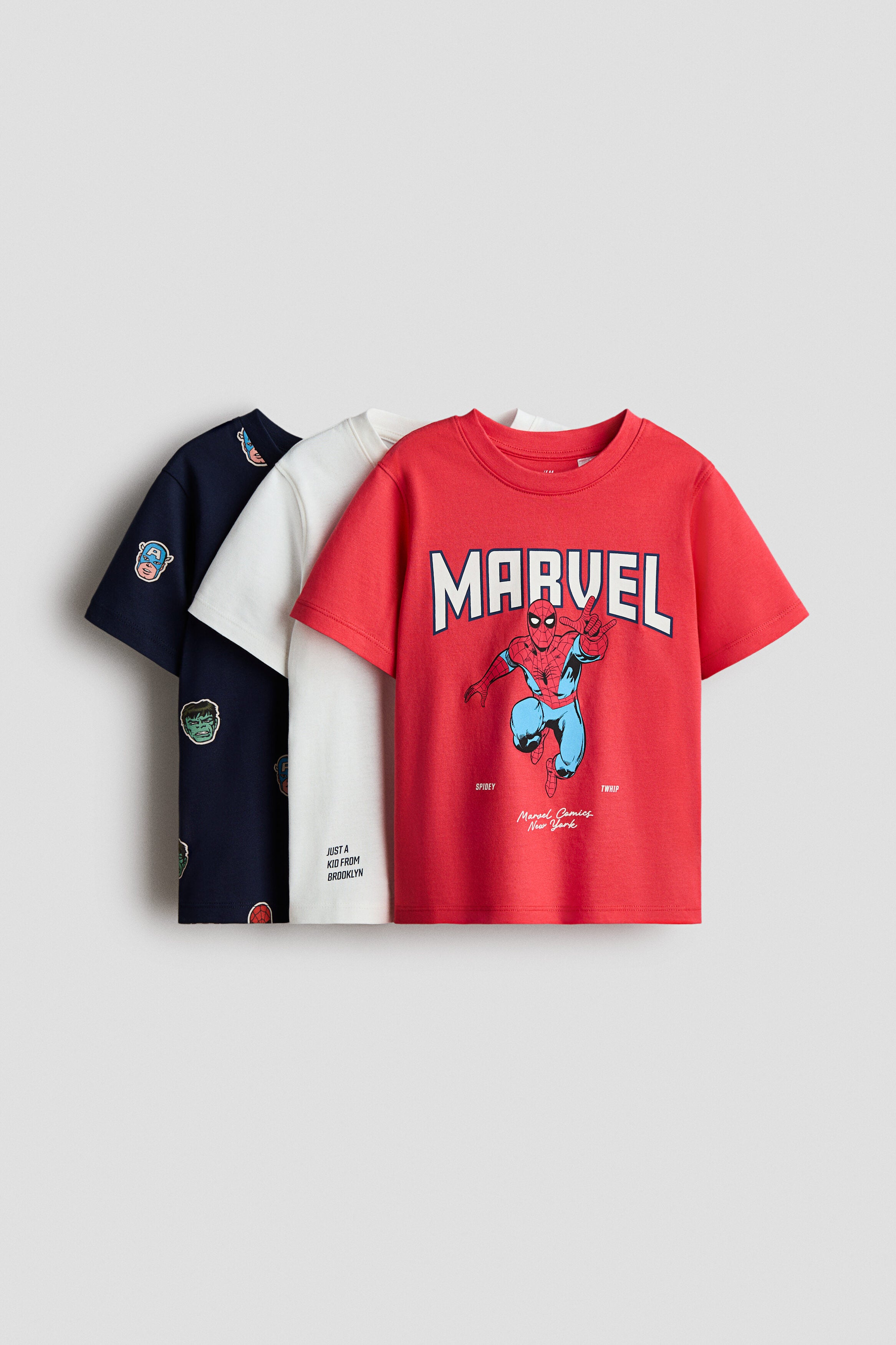 3-pack printed T-shirts - Red Marvel Comics / 4-6 Years