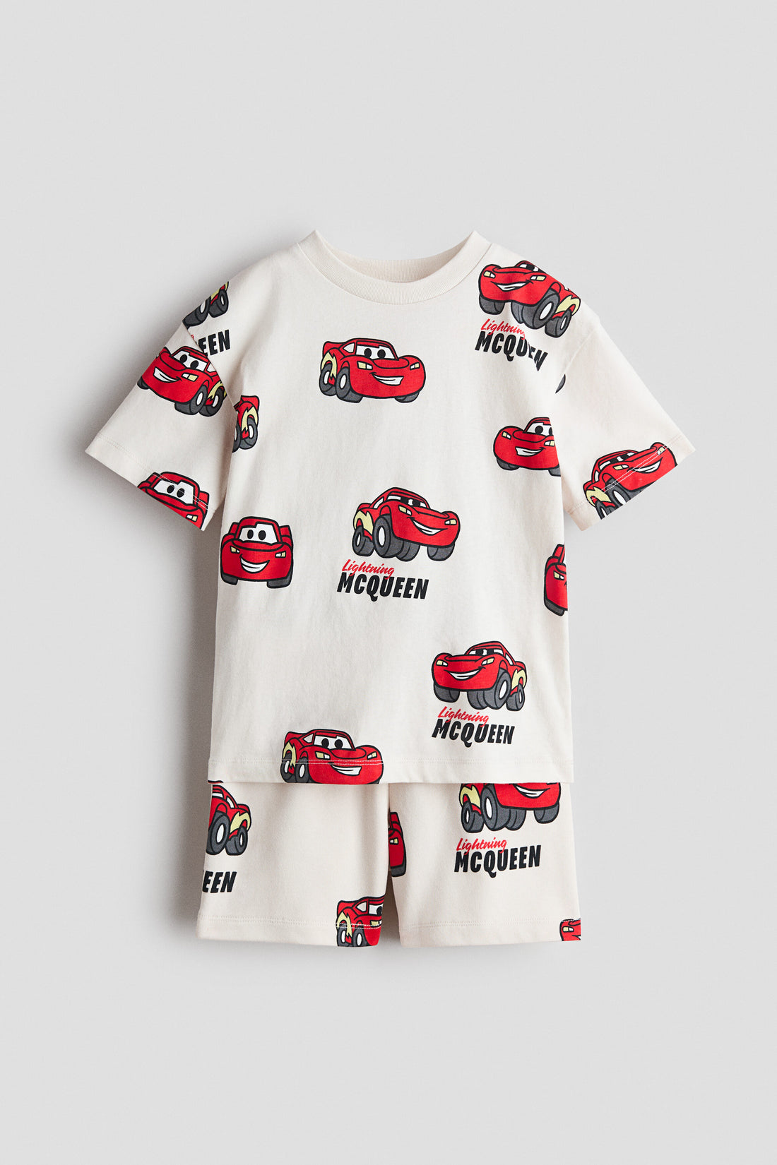 2-piece printed set - Cream Cars / 9-10 Years