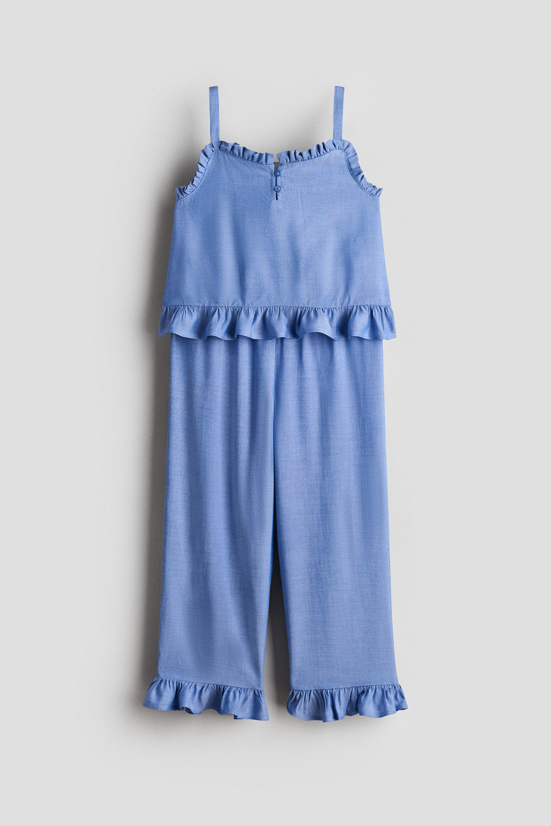 2-piece frill-trimmed seersucker set - Blue / 1.5-2 Years